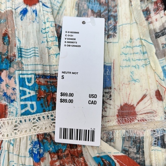 Urban Outfitters Brunching Lace Trim Romper Size Small Gauzy Lightweight Loose - Picture 3 of 16